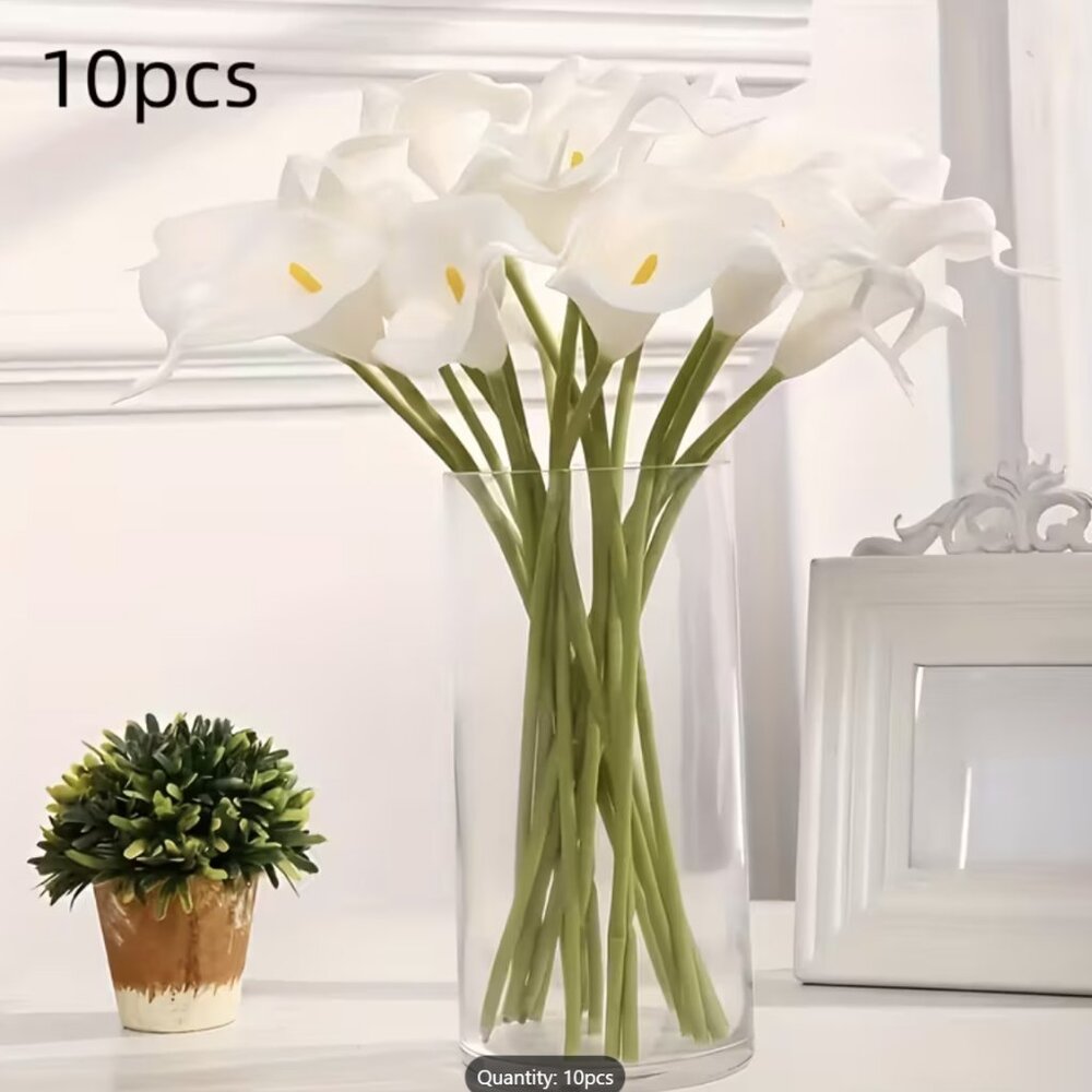 10pcs Calla Lily Bouquet - Artificial Flowers NWT